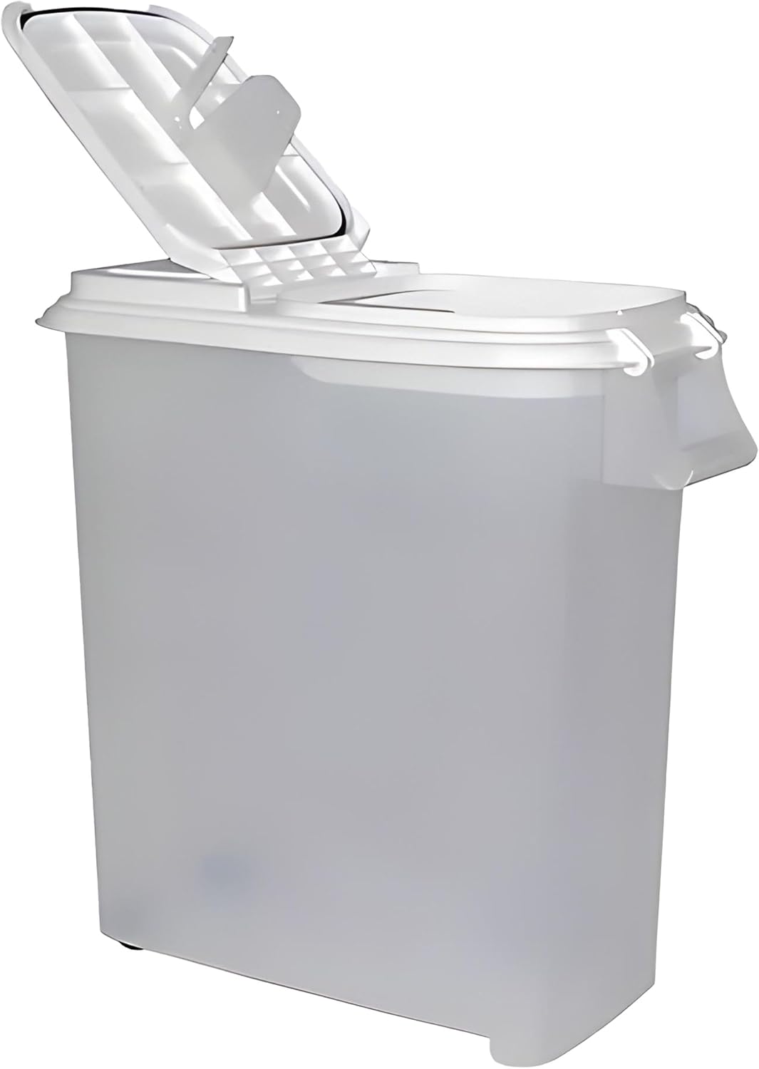 Buddeez Pet Food Storage Dispensers Plastic 4 Gallon - Airtight Flip Top for Freshness - Dry Dog Food, Cat Food or Bird Seed Plastic Containers (Set of 2)