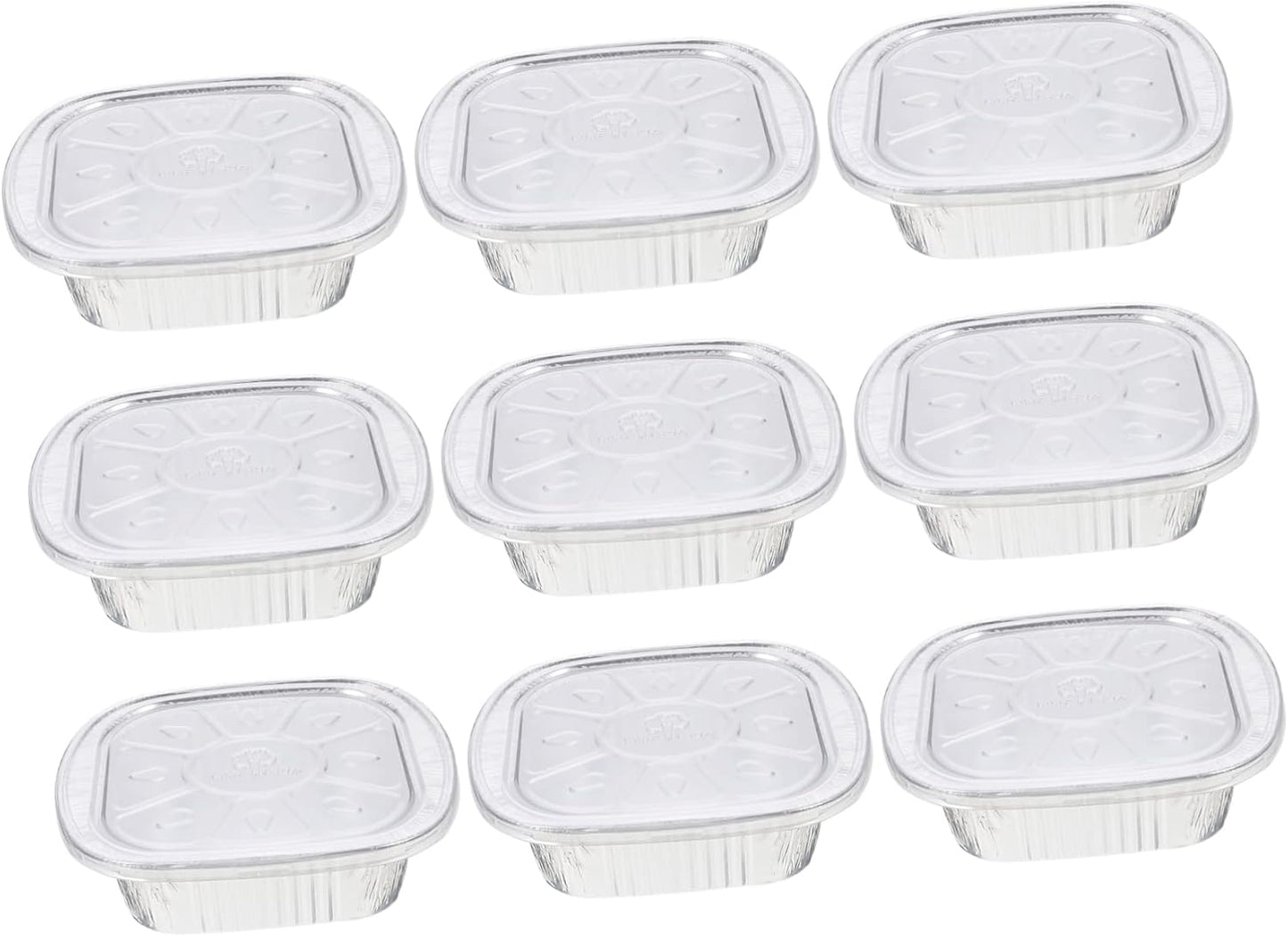 10Sets Aluminum Foil Food Storage Boxes with Lids Versatile Grill Tray Air Fryer Baking Pans for Bbq Meal Prep and Catering Events Stackable Design