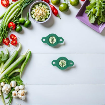 2-Pack Stainless Steel Scallion Shredder Onion Slicer and Chopper with Ergonomic Handle Portable Vegetable Cutter for Scallions Shallots Peppers Home Kitchen and Restaurant Use