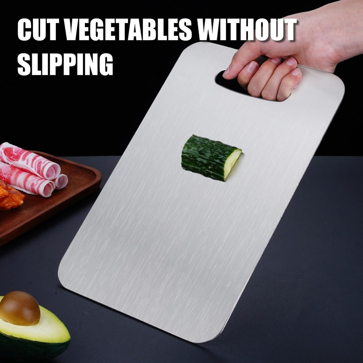 Titanium Cutting Board - 2026 New Upgrade 100% Pure Titanium Cutting Boards for Kitchen Double Sided Non Toxic Titanware Cutting Board,Hygiene Durable Dishwasher Safe Chopping Board (12"L x 9"W)