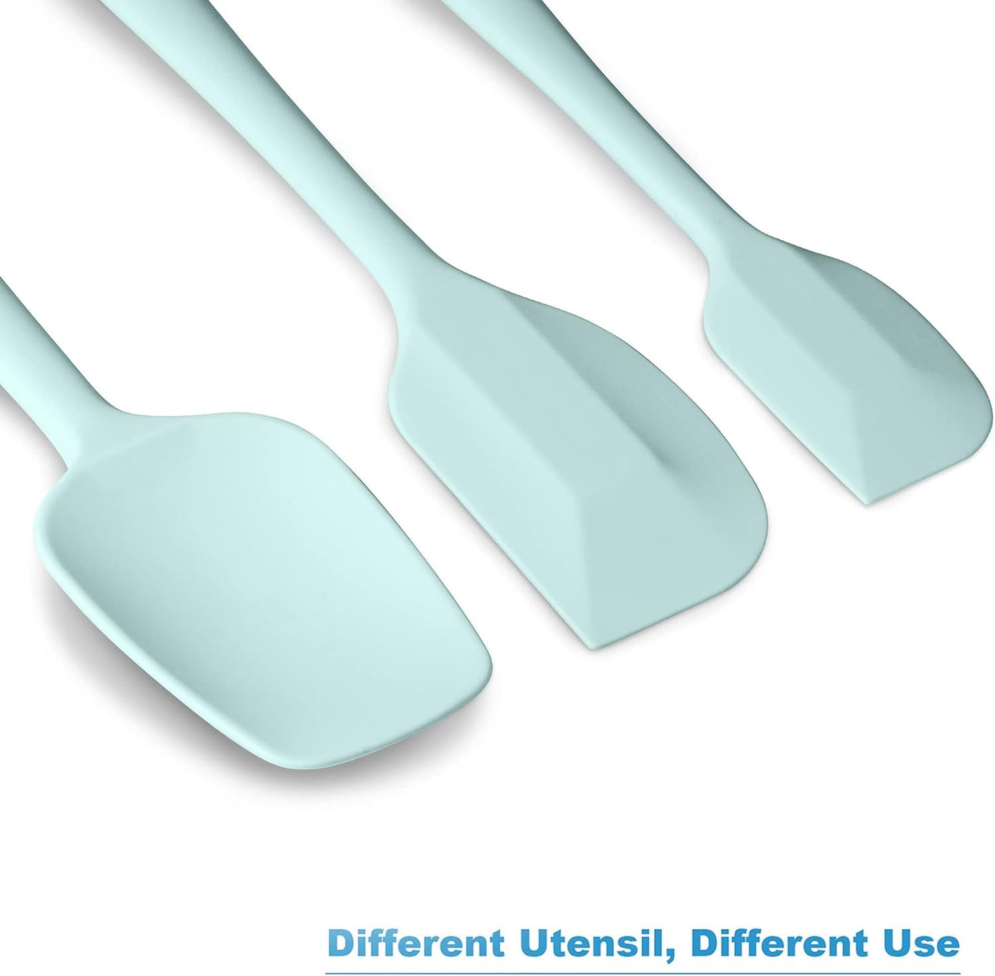 Silicone Spatula 3-piece Set, Ergonomic Handle High Heat-Resistant Spatulas, Non-stick Rubber Spatulas with Stainless Steel Core, Black