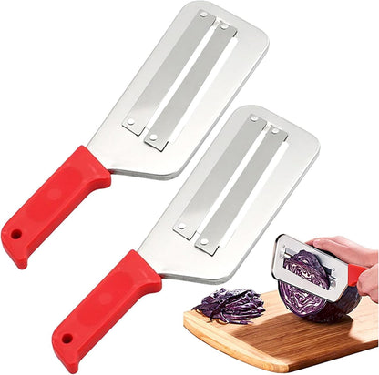 2026 Upgrade Cabbage Shredder for Coleslaw, Stainless Steel Cabbage Slicer Shredder,Stainless Steel Dual Blade Julienne Cutter, Kitchen Lettuce Knife