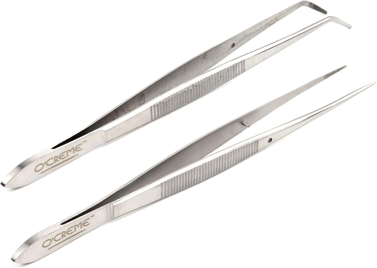 O'Creme Stainless Steel Precision Kitchen Tweezer Tongs 6.25" with Fine Tip (Purple)
