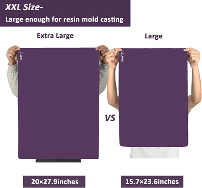 Sapid Extra Large Silicone Sheet for Crafts, Thick Silicone Jewelry Casting Mats, Nonstick Nonslip Silicon Mat for Epoxy Resin, Art Painting, Heat- Resistance Counter Mat (20"×27.9", Dark Gray)