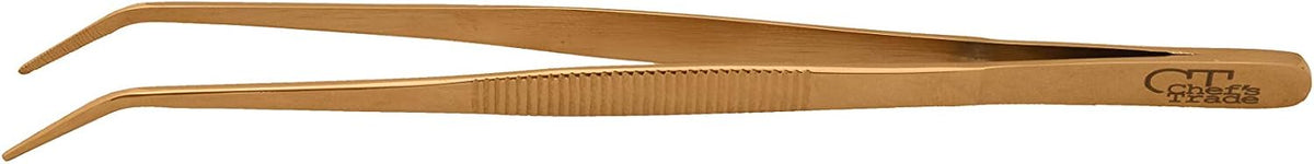 Chef's Trade Plating Tweezers/Tongs, Precision Stainless Steel Kitchen Culinary Tweezers 3PCs Set