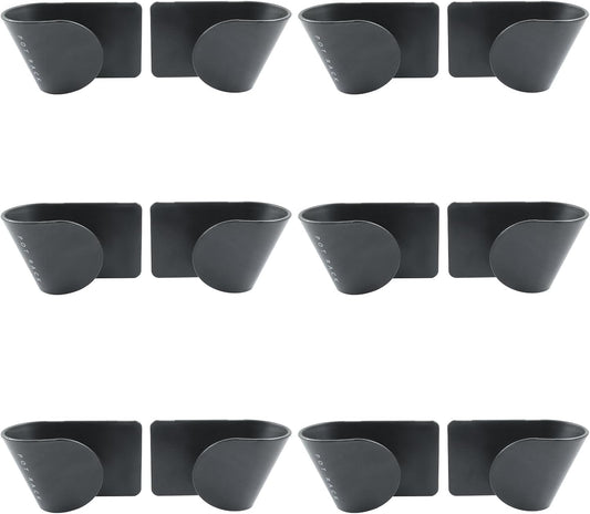 Hitefu 6 Pairs Pot Lid Organizer for Cabinet Door, Black