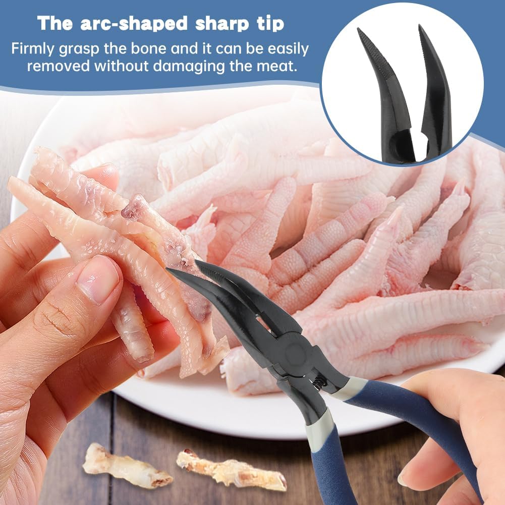 Fish Bone Pliers & Tweezers Set, Pin Bone Remover for Salmon Trout Seafood