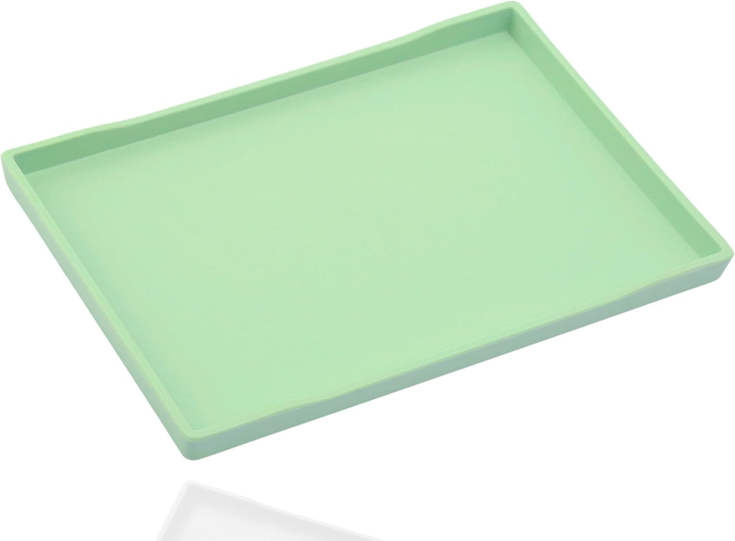 White Serving Tray (13.5 x 9.6 inch) for Serving Accessory, Elegant & Stackable Plastic Tray for Spa, Coffee, Drinks, Tea, Bar, Party, Seasoning, Perfume and Display Use.