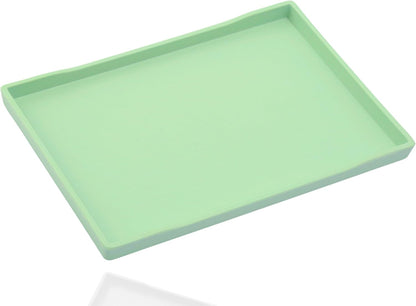 White Serving Tray (13.5 x 9.6 inch) for Serving Accessory, Elegant & Stackable Plastic Tray for Spa, Coffee, Drinks, Tea, Bar, Party, Seasoning, Perfume and Display Use.