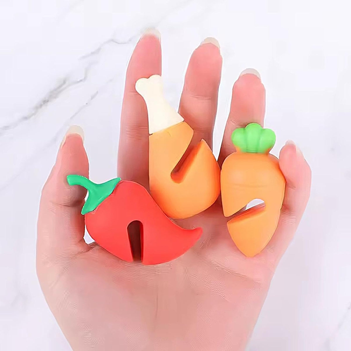 Pot Lid Lifter Silicone Chili Pepper - Spill Proof Device | 3 Pack