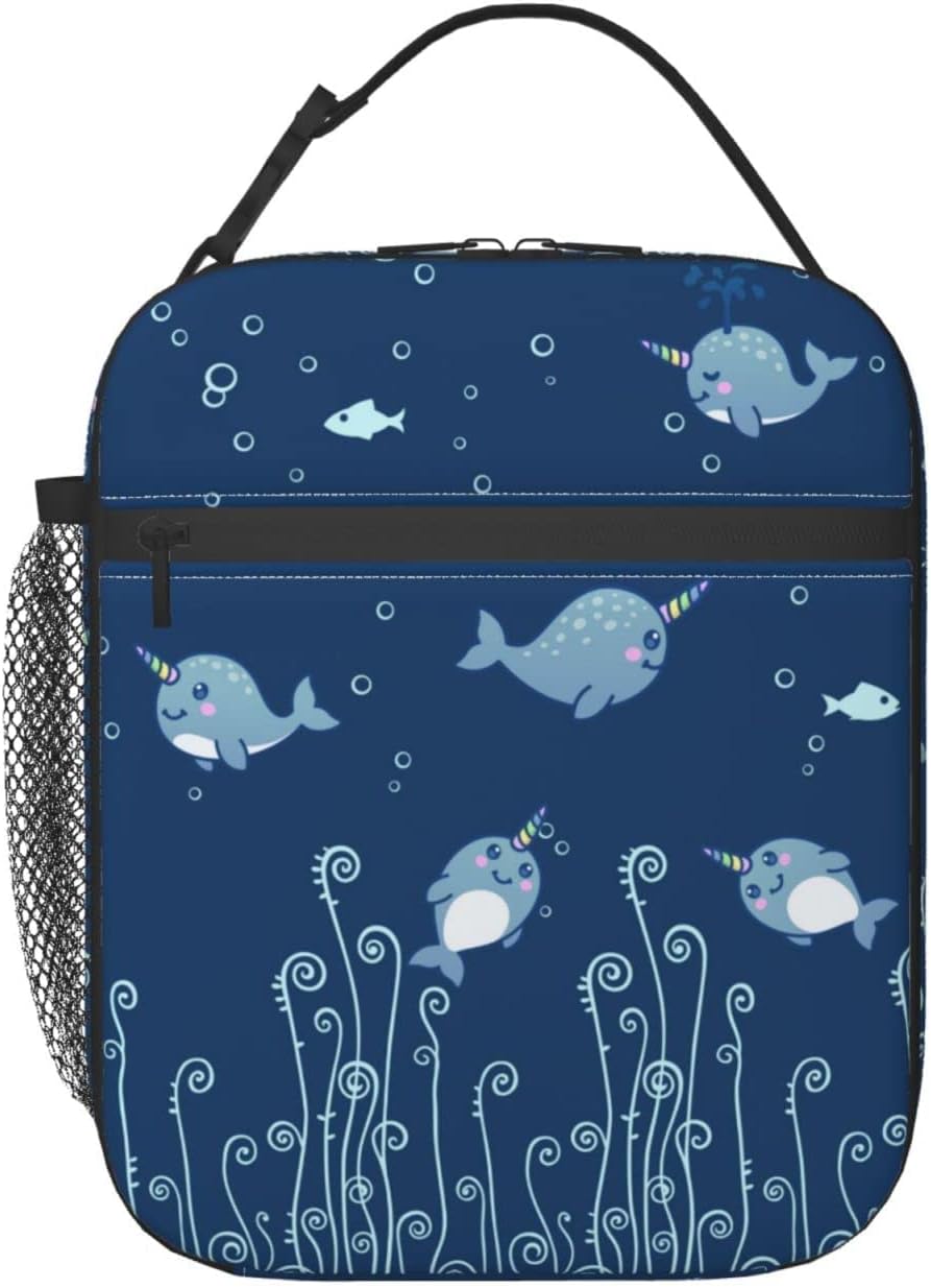 Purple Axolotl Lunch Box Lunch Box Reusable Insulated Totes Lunch Bag Thermal Cooler For Boy Girls School Men Women Beach Picnic Travel