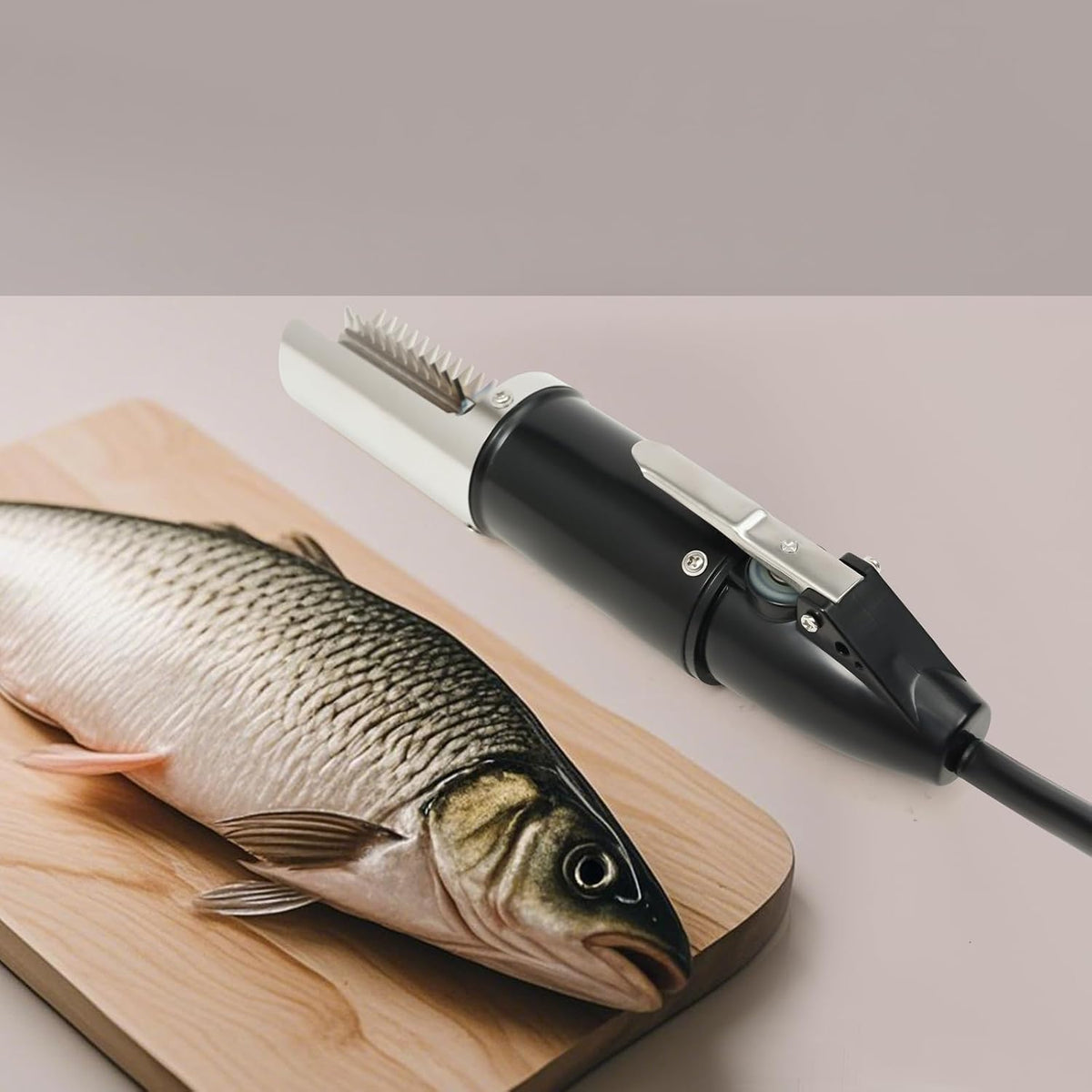 Electric Fish Scaler – 5500-7000 RPM High-Speed Stainless Steel Descaler, IPX5 Waterproof & 6-Sided Blades for Freshwater/Saltwater Fish – Kitchen & Commercial Use (Includes Adapter)