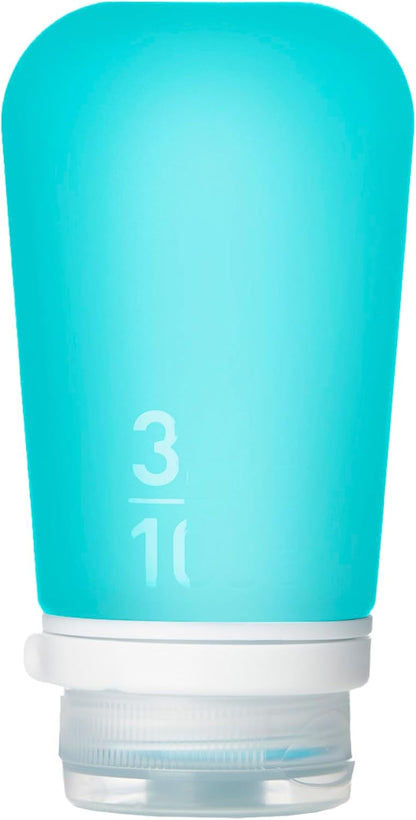 humangear GoToob+ (XL) | Refillable Silicone Travel Bottle | Locking Lid | Food-Safe Material | Blue, XL (6 fl.oz.; 177ml)