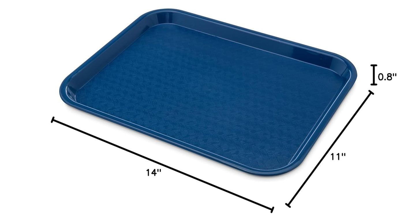 Carlisle FoodService Products CT101403 Cafe Standard Plastic Cafeteria/Fast Food Tray, NSF Certified, BPA Free, 14" Length x 10" Width, Black