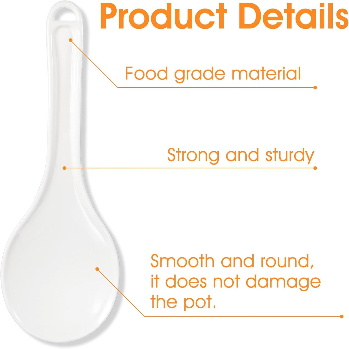TIESOME 2PCS Plastic Rice Serving Spoon, Non-Stick Plastic Rice Spoon