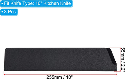 PATIKIL ABS Knife Cover Sleeves for 8" Chef Knife, Knives Edge Guard Blade Protector Universal Knife Sheath for Home Kitchen, Black