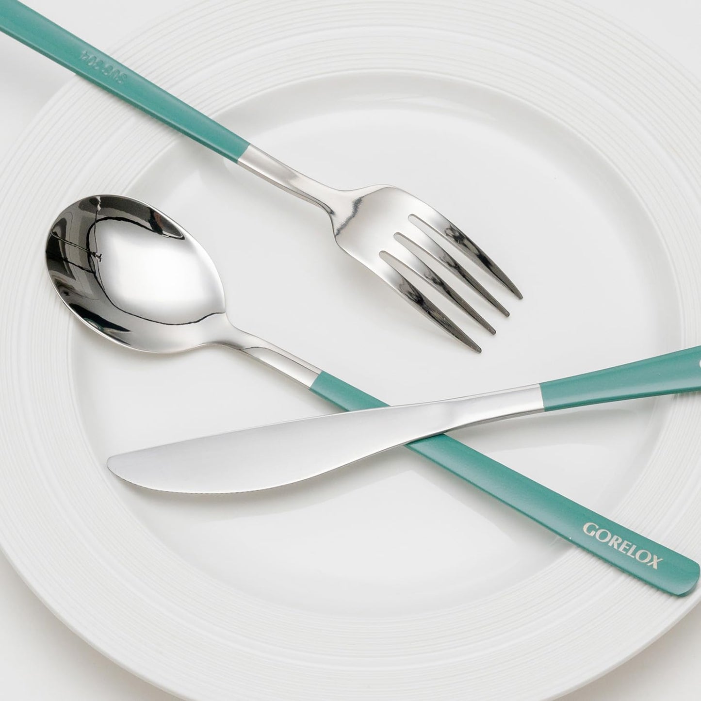 Travel Utensils Set, 4pcs Stainless Steel Reusable Cutlery, Portable Silverware Lunch Box for Camping and Office, Include Fork Spoon Knife with Case