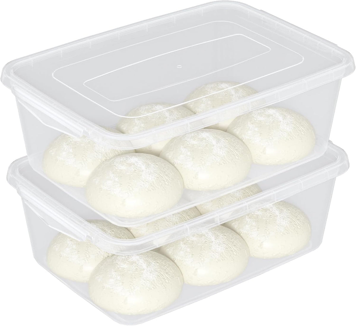 16 Quart Clear Dough Proofing Box, Latching Box with Lid, 2-Pack