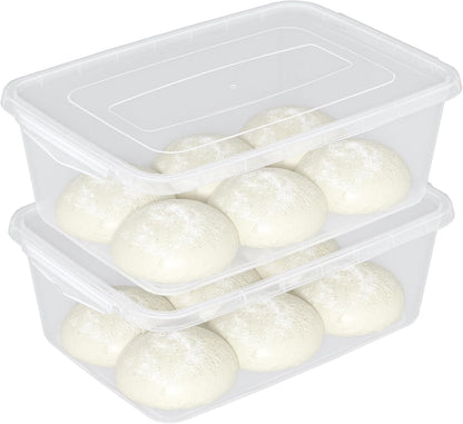 16 Quart Clear Dough Proofing Box, Latching Box with Lid, 2-Pack