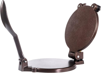ABUSA Thickness Adjustable Tortilla Press 8 Inch Tortilla Maker Black - Roti, Dough Press, Dosa, Tawa, Tamale, Pizza, Pie, Patty (Extra Oil Paper or Patty Paper needed)