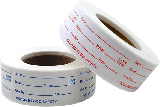1000 Pcs Freezer Labels, 1 x 2 Inch Food Labels Stickers | Removable Labels for Food Containers, Freezer Tape Labels to Write on(2 Rolls, 2 Colors)