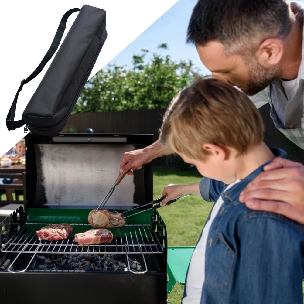 Grill Tool Storage Bag,BBQ Tool Storage-Bag,Oxford Cloth Foldable Grilling Bag,for Camping and Hiking BBQ,Waterproof Grill Utensil-Storaged-Bag Accessory.Gift for Men