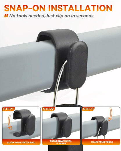 Organizer Kit for Weber Grills - Condiment Caddy, Garbage Bag Holder for Weber Slate Griddle and Spirit Series(2025 Models) Grills, 3400105 Grill Accessories for Works Side Rail, Barbecue Utensils