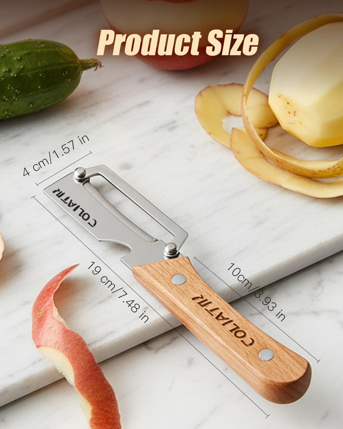 Multifunctional Vegetable Peeler Cabbage Shredder Veggie Chopper Multi Functional Slicer Julienne for Kitchen Stainless Steel Eplucheur Legumes Thickened Fruit Knife Potato Slicer Peelers (3pcs)