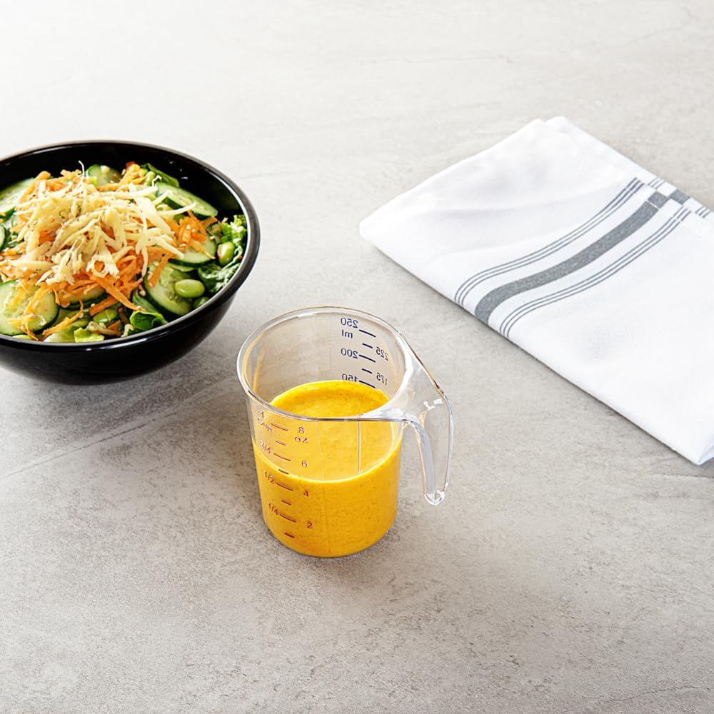 Restaurantware Plastic Measuring Cup - Chef 101 Measuring Jug with Dual Unit Markings, Dishwasher Safe - Clear Measuring Cup for Kitchen, Restaurants