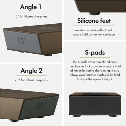 HORL 2 Pro Rolling Knife Sharpener Engineered in Germany for Straight Edge and Premium Stone Set for sharpening