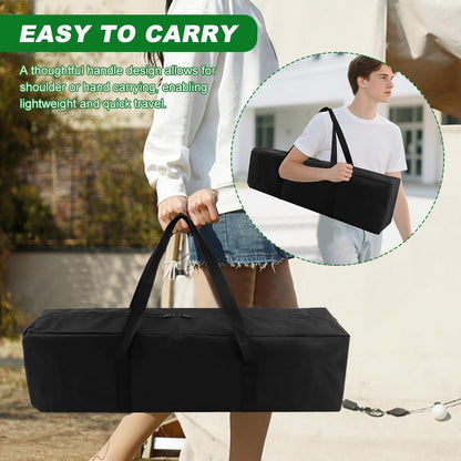 Grill Tool Storage Bag, Oxford Cloth BBQ Tool Storage Bag Foldable Grilling Bag, Waterproof Suitable for Grill Utensil Storag-e for Camping Tailgates and Parties Hiking BBQ