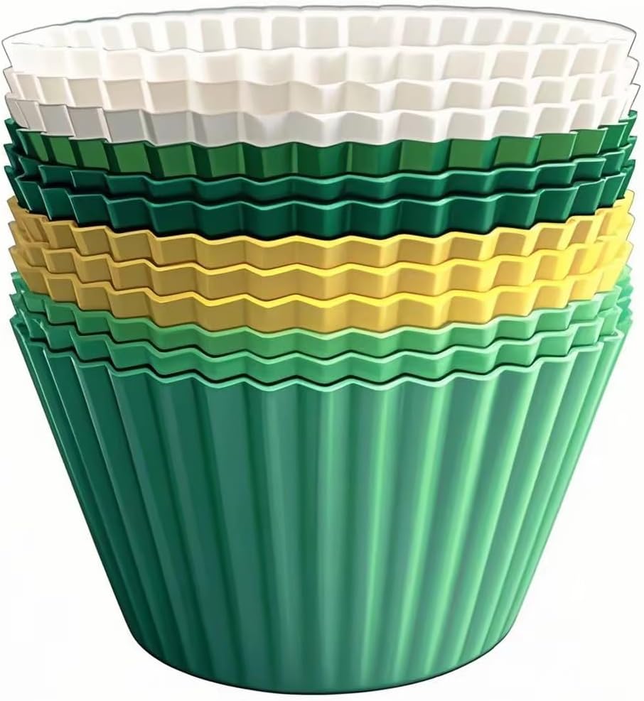 36 Pack Silicone Cupcake Liners Muffin Baking Cups Liners Reusable Non-Stick Cake Molds Sets Lunch Bento Box Dividers Accessories