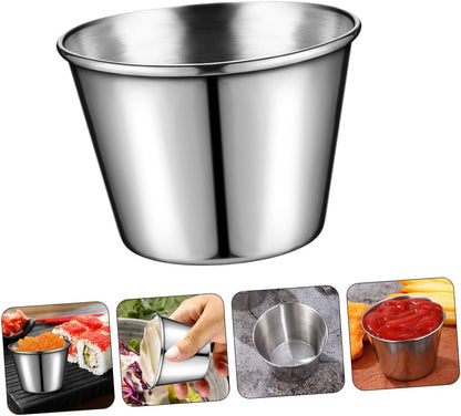 OUNONA 20pcs Stainless Steel Dipping Bowls Sauce Cups for Ketchup Condiments Appetizers for Restaurants and Home Use Versatile Kitchen Storage