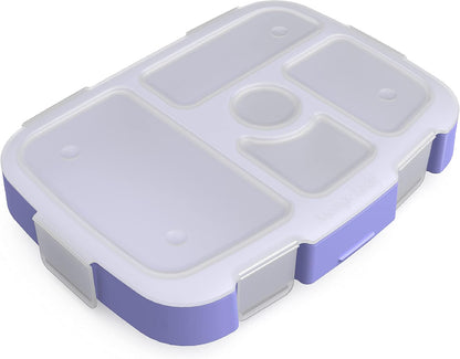 Bentgo® Kids Prints Tray with Transparent Cover - Reusable, BPA-Free, 5-Compartment Meal Prep Container with Built-In Portion Control for Healthy Meals At Home & On the Go (Mermaids in the Sea)