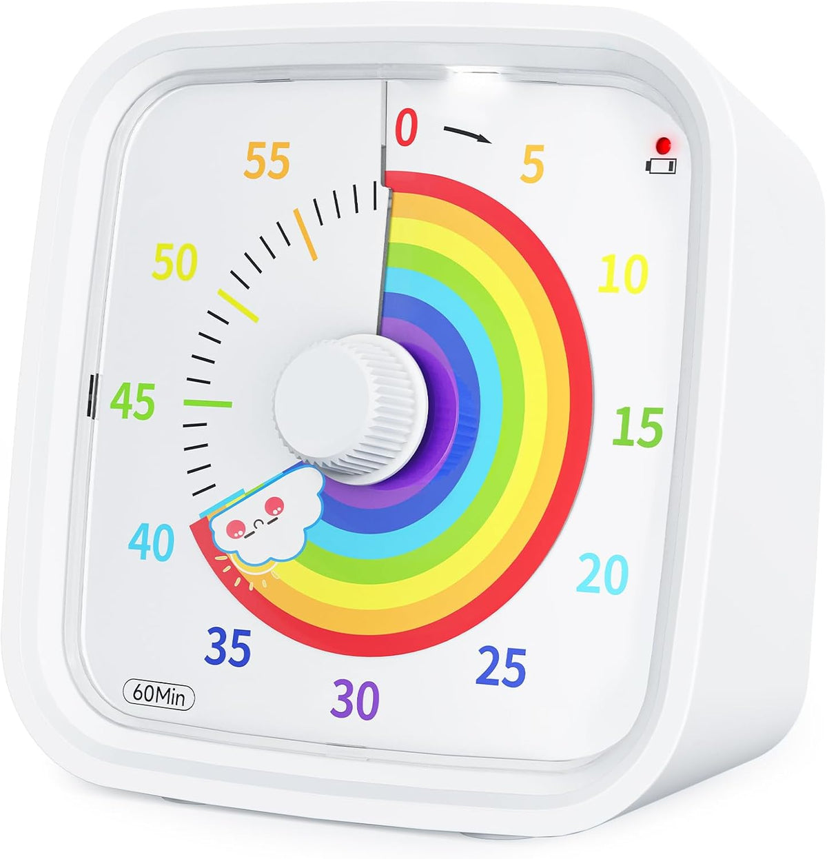 Yunbaoit Rainbow Visual Timer for Kids, 60-min Countdown Timer, Blue
