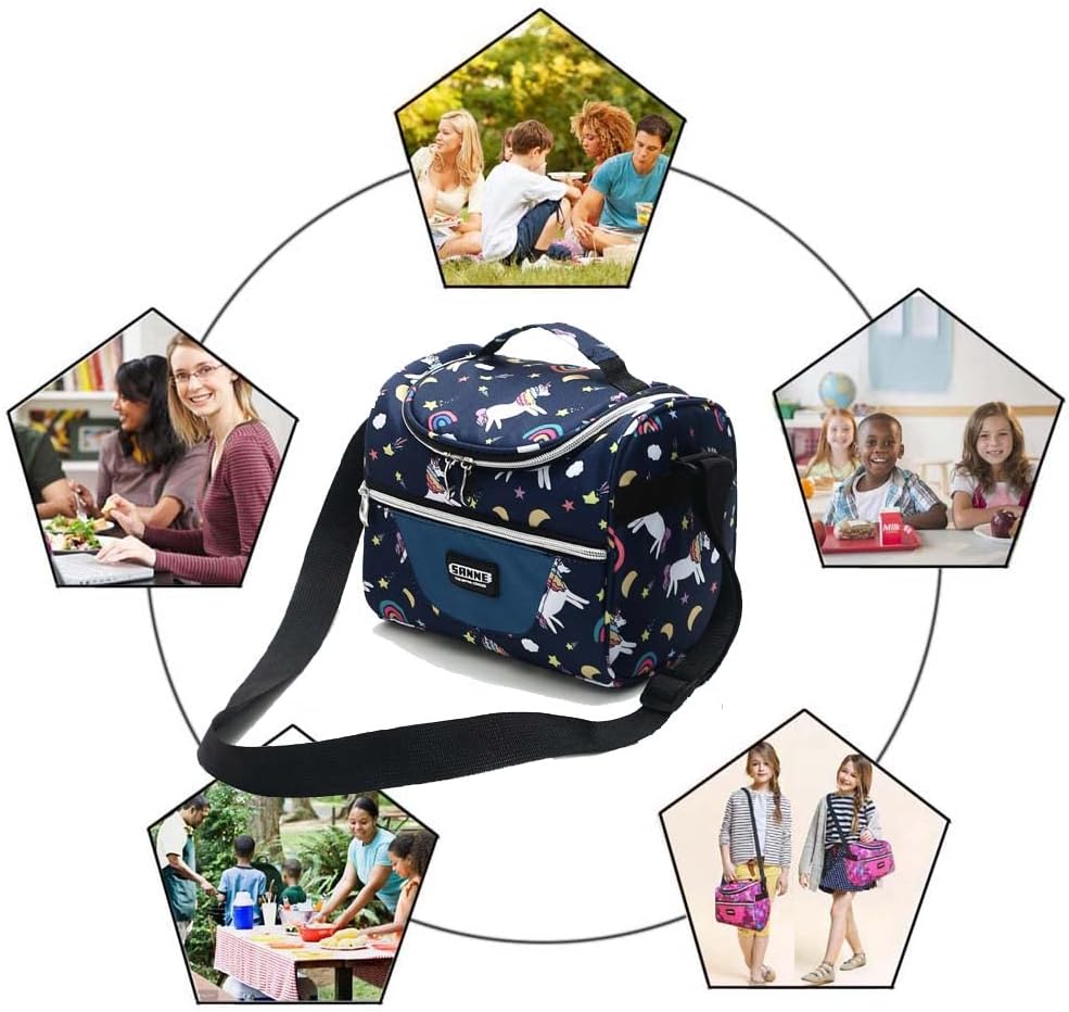 Lunch Bag for Kids Coole Lunch Box Tote for Women Girls Boys Children Student Insulated Bento Bag for School Work Picnic Outdoor Activities