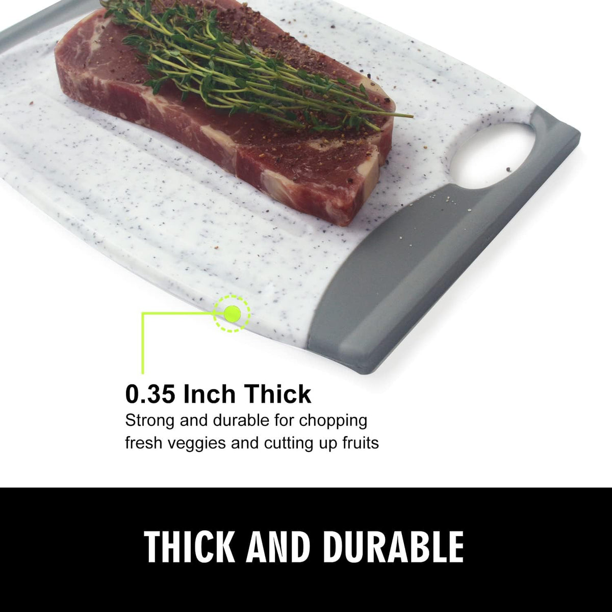 7.48" Small Plastic Cutting Board for Small Kitchen Task (Grey)
