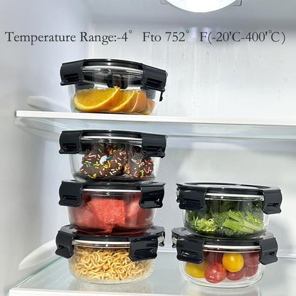 16oz Square Glass Food Storage Containers With Lids, 2 Cup Square Glass Food Containers With Lids, BPA free Small Meal Prep Bowls for leftovers, Dishwasher, Freezer Safe (8Pack)