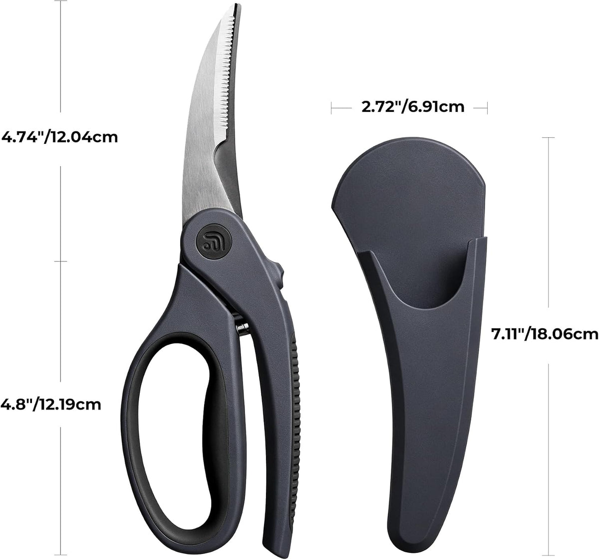Linoroso Poultry Shears with Magnetic Holder Kitchen Shears Heavy Duty