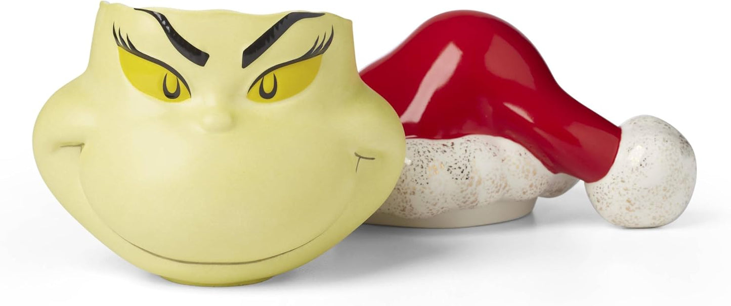 Lenox 898096 Merry Grinchmas Chip & Dip Bowl, Christmas Dishes, Festive Holiday Serveware