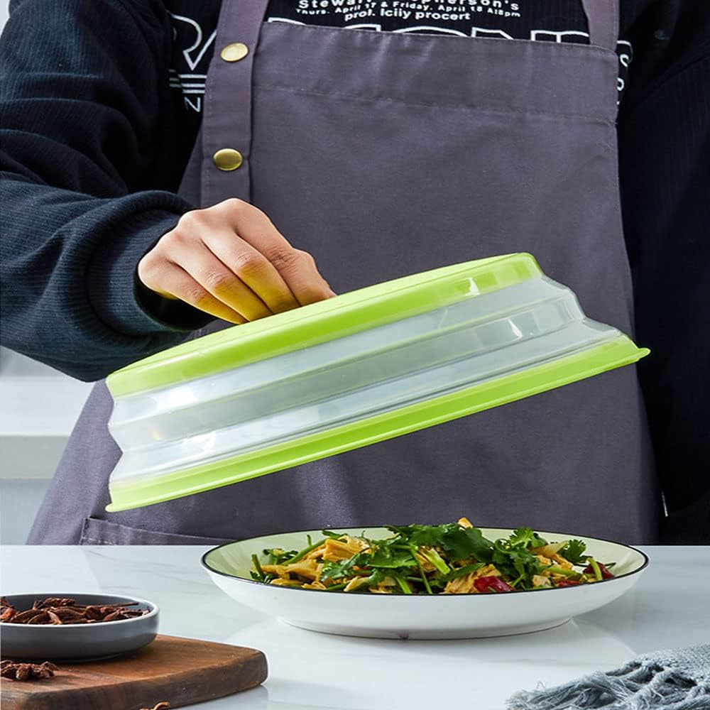 Collapsible Microwave Splatter Cover, 10.5 Inch, Dishwasher-safe, Microwave Plate Cover With Steam Vent，BPA-Free Silicone & Plastic (gray)