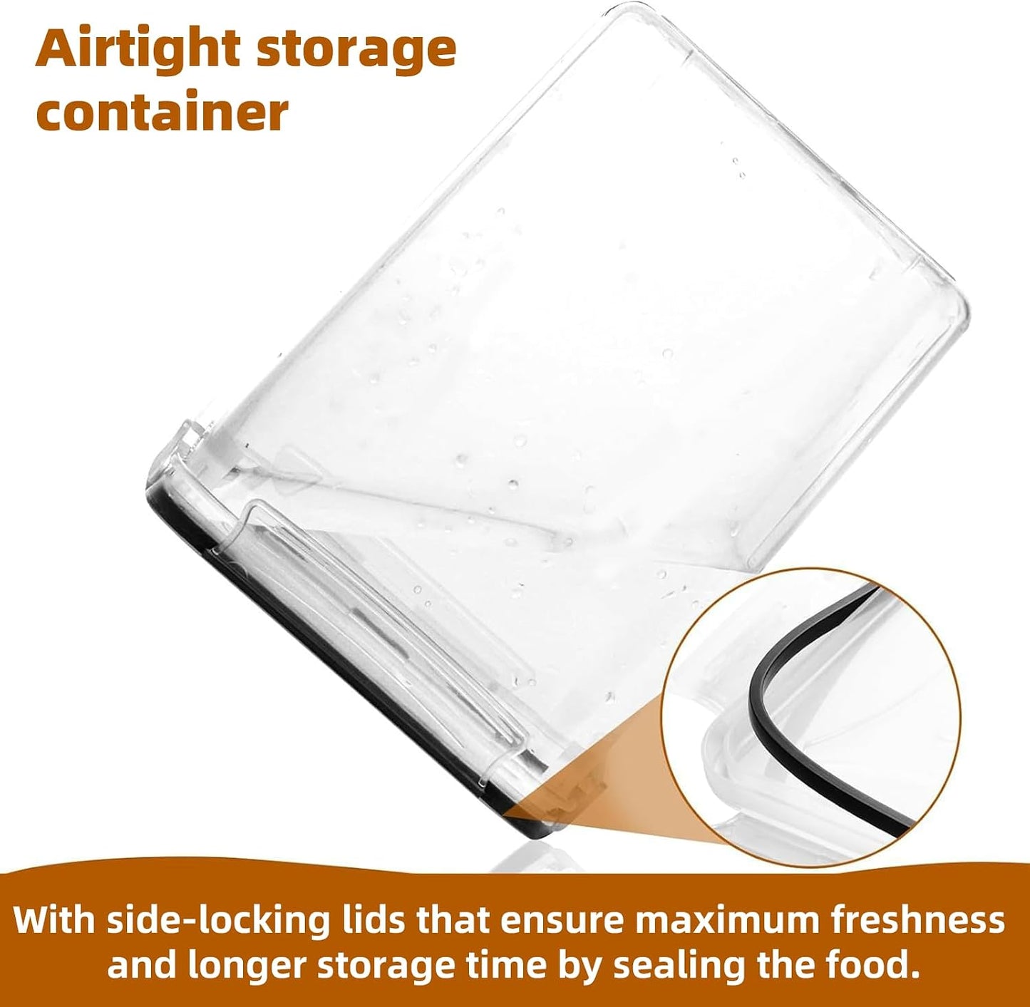 42pcs Airtight Containers, Clear Stackable Dry Food Storage | 42pk clear airtight containers with tight lids keep dry food fresh. Safe plastic, stackable for pantry kitchen storage