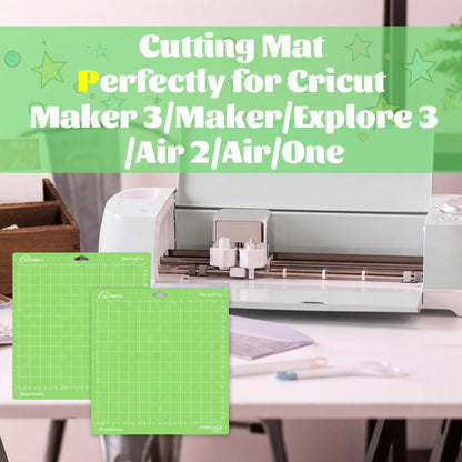THANMAO Standard Grip Cutting Mat 3 Pack,12"x12" Standard Grip Cutting Mats for Cricut Maker 3//Explore 3/Air 2/Air/One，Replacement Accessories Card for HTV/Cardstock/Paper/Adhesive Vinyl