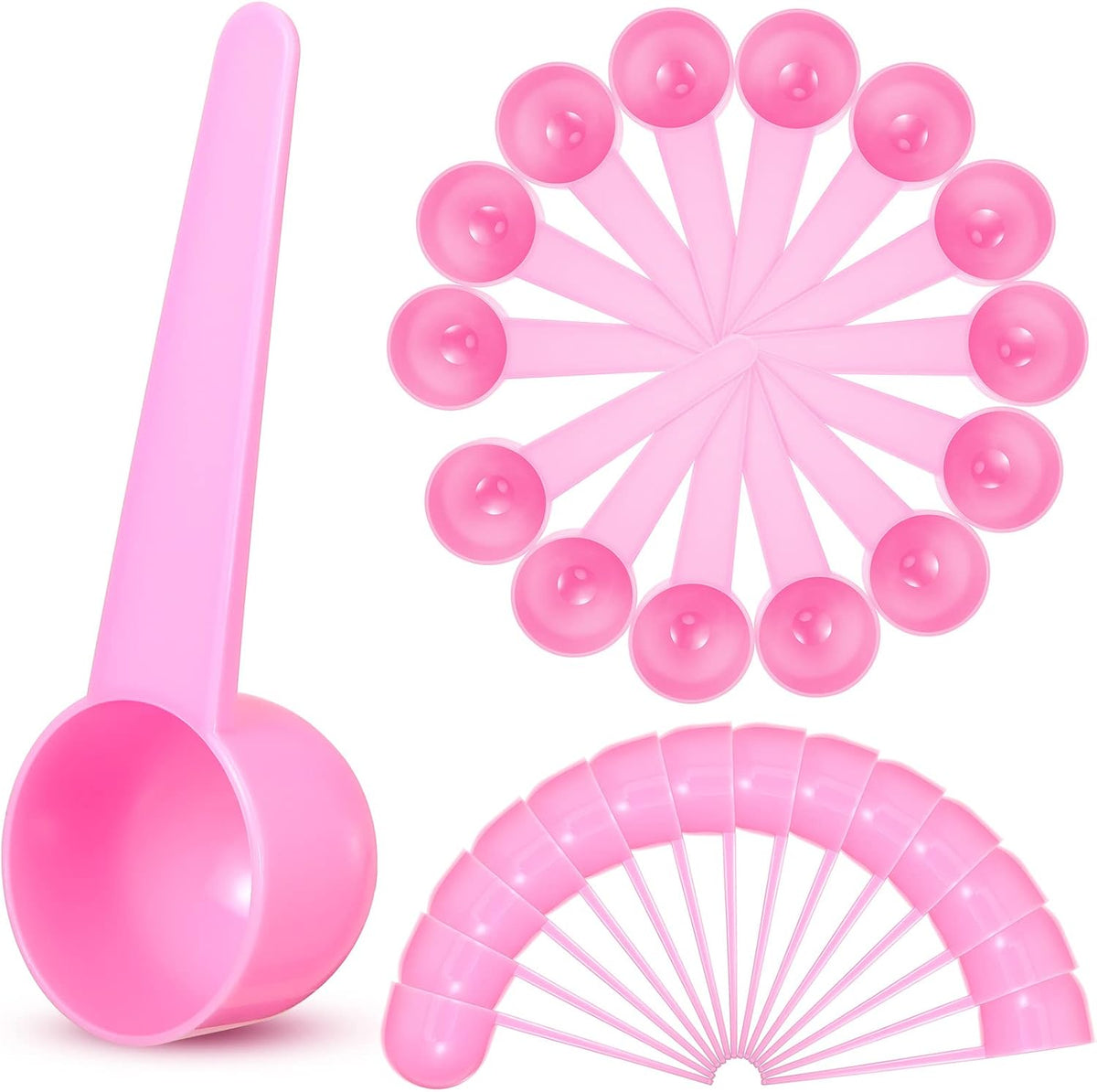 Meanplan Plastic Tablespoons Measuring Spoons, Pink