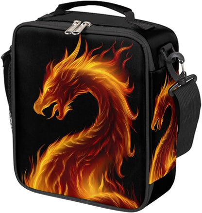 cfpolar Skull Skateboard Lunch Box for Boys Girls, Insulated Lunch Bags for Kids Reusable Mini Cooler Lunch Tote Lunchbox Thermal Meal Tote Kit with Shoulder Strap for Work School Picnic