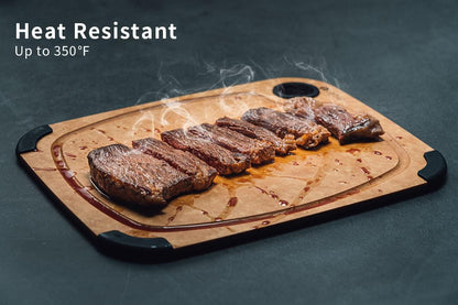 Cutting Board for Kitchen Dishwasher Safe, Toptier, Wood, Fiber , Eco-Friendly, Non-Slip, Juice Grooves, Non-Porous, BPA Free, Small, Silicone, 11.5 x 9.25-inch, Natural Slate