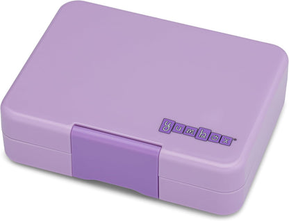 Yumbox Snack Box, 3 Compartments, Leakproof, Glitter Blue | Built-In Dip Well | Removable Compartment Tray | Easy-Open Single Latch | Lightweight & Compact | Perfect for Snacks & Sides