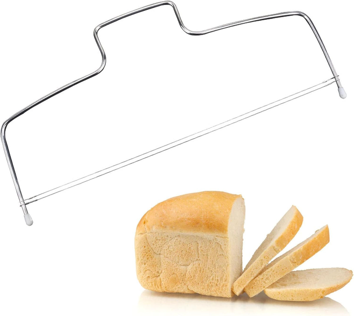 Cake Cutter,Stainless Steel 8 Gear Adjustable Wire Cake Cutter Cake Slicer Cake Leveler Cake Cutting Wire for Kitchen Accessories Baking Tools (Two Wire)