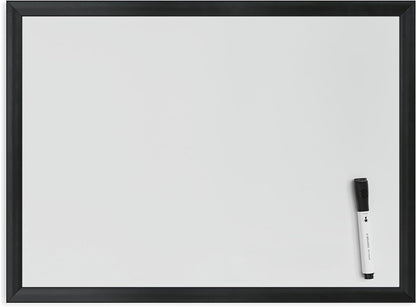 U Brands Framed Magnetic Weekly Calendar Dry Erase White Board, Office Supplies, Black Frame, with Marker, Magnet, 11” x 18”