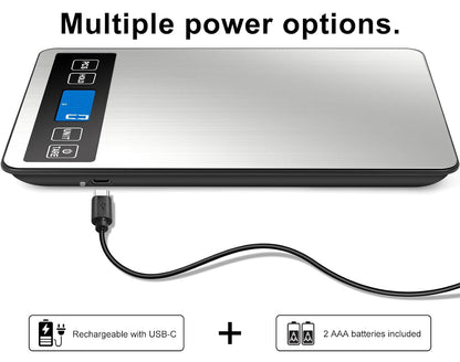 Fuzion Food Scale, 22lb/0.1oz Digital Kitchen Scale - 7 Units, Tare & PCS
